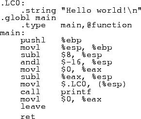 \begin{figure}\begin{list}{}{\setlength{\rightmargin}{\leftmargin}\setlengt...
...eax{\scriptsize\\ }~~~~leave{\scriptsize\\ }~~~~ret~\end{list}\par\end{figure}